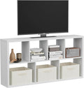 7 Cube Storage Organizer, Cube Shelf with Heavy-Duty Thick Boards, 25.12" L x 9.37" W x 48.74" H, Smooth Easy-Clean Panels, Simple Assembly, for Living Room Bedroom Office, White