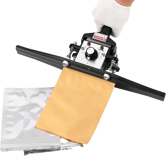 FKR400SGPKME Mylar Bag Sealer,Portable Hand held Crimp Heat Sealer for 16 Inch Snack Bags and Food Storage
