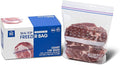 24/7 Bags- Quart Freezer Bags, 140 Count with Expandable Bottom and New Calendar Feature, Easy Fill On The Go
