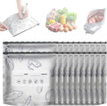 Reusable Aluminum Foil Sealable Storage Bags, Upgrade Reusable Food Storage and Preservation Slider Bags with a Stand-Up Bottom Design Preservations Bags for Kitchen (S(7.87 * 5.11in), 20pcs)