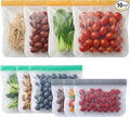 10Pack Reusable Freezer Bags,Leakproof Reusable Food Storage Bags BPA Free Healthy Food Storage Contaizers, Gallon Freezer Bags for Meal Prep Food Storage Home Fridge Kitchen Organization