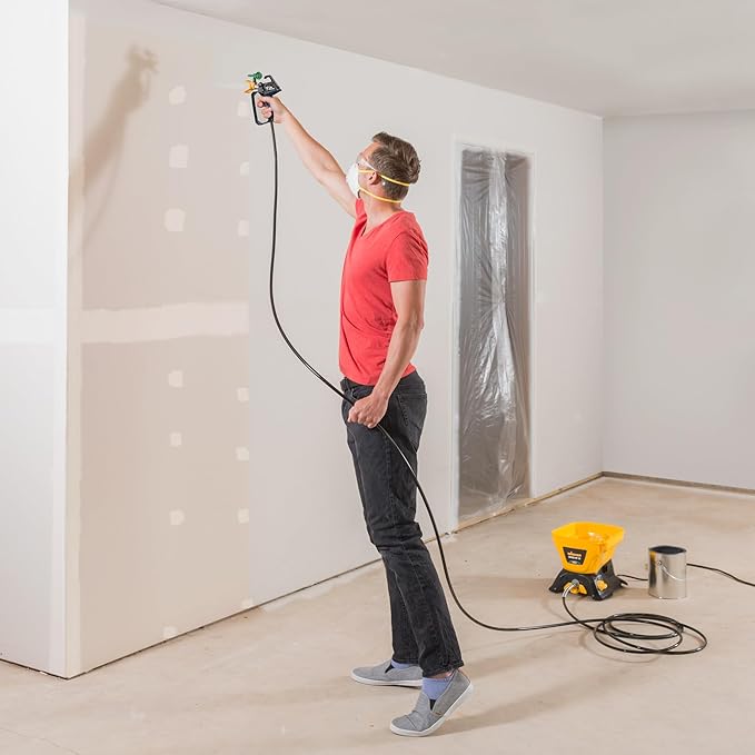 Wagner Spraytech 2435698 Control Pro 130 Paint Sprayer with T2 Gun, High Efficiency Airless Sprayer with Low Overspray, Yellow