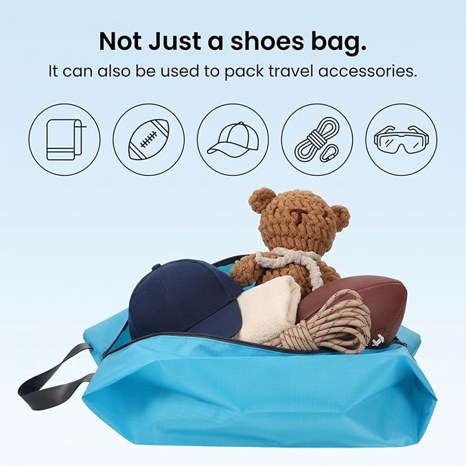 4 Pcs Shoe Bags for Travel, Travel Shoes Organizer with Zipper Golf Shoe Bag Reusable Water-proof Shoes Bag Portable Traveling Essentials