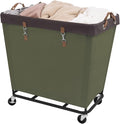 StorageWorks Laundry Basket with Wheels for Clothes, 320L Green Hamper Cart