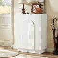 ONBRILL Shoe Storage Cabinet with Doors, Large Shoe Cabinet Storage for Entryway, Wooden 6 Tier Shoe Organizer Cabinets with Adjustable Shelves for Entrance Hallway Living Room Foyer (White)