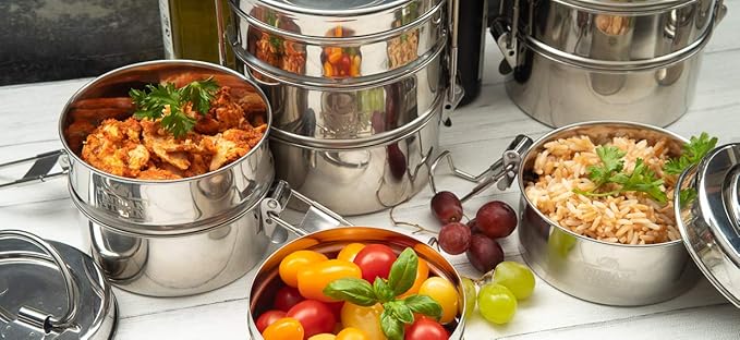 Indian-Tiffin 2 Tier Stainless Steel Large Tiffin Lunch Box