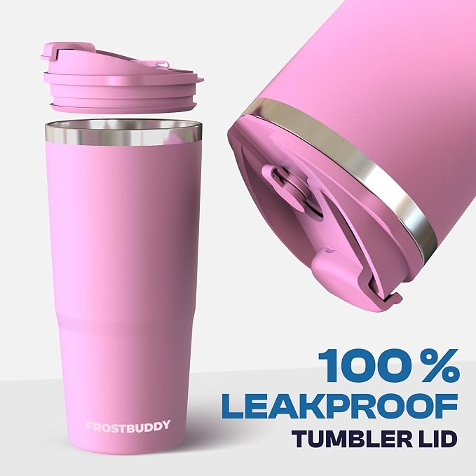 Frost Buddy Togo Buddy 30 oz Stainless Steel Vacuum Insulated Tumbler To Go Coffee Cup – Iced Coffee Cups, Iced Coffee Sleeve, Travel Mug, Thermal Cup for Hot & Cold Drinks, Dunkin Cup (Blue Pencil)