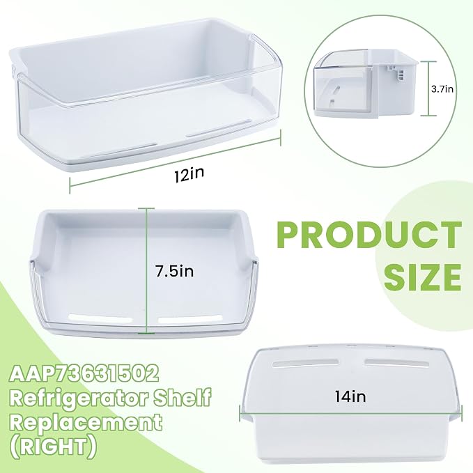 AAP73631502 LG Refrigerator Shelf Replacement (RIGHT) Compatible with Ken-more LG Refrigerator Door Bin LFX28968ST LMXS27626S - BY AMI PARTS
