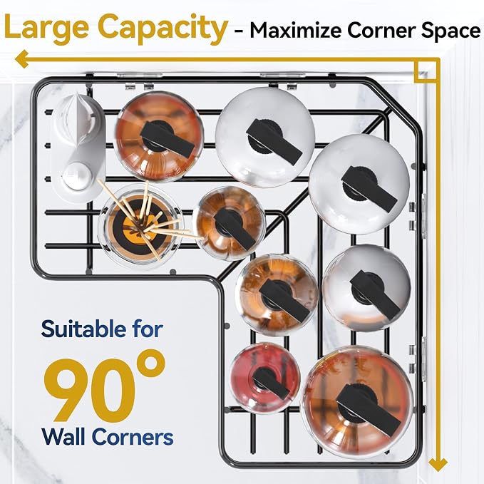 YASONIC Corner Shower Caddy Adhesive, 100% Rustproof Shower Organizer with Soap Holder, No Drill Shower Shelf for Inside Shower, Wall-Mounted Shower Storage for Homes (3 Pack, Black)