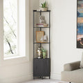 SUNMORY 5 Tier Corner Cabinet, 65.4" Tall Corner Shelf with Storage, Display Shelf Corner Shelves for Living Room Decor, Wall Corner Bookshelf, Plant Stand for Bedroom, Bathroom, Kitchen, Small Space
