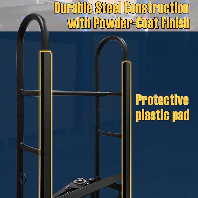 Olympia Tools 1200lbs Appliance Auto-Recoil System Hand Truck - Heavy Duty Hand Cart - Industrial Stair Climbing Furniture Dolly - Dual Aluminum Hand Truck & Rubber Treads Wheels for Stairs Climber
