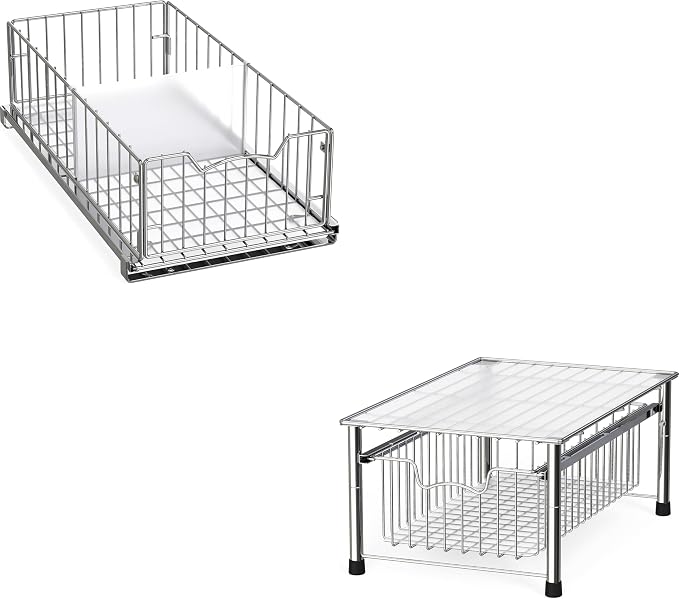 Simple Houseware Pull-Out Cabinet Sliding Basket Bundles