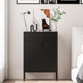 Washsemba 2 Mesh Door Metal Storage Cabinet with Adjustable Shelves, Multipurpose Black Storage Cabinet, 3-Tier Office Cabinet,Metal Storage Cabinet for Office Home,Hallway(Black, 47''H)