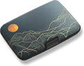 Credit Card Holder, Mini RFID Small Aluminum Card Wallet Business Card Case | Blocking Slim Metal RFID Blocking Front Pocket Wallet Hard Case Durable CC Holder for Men Boy, Cool Abstract Mountain