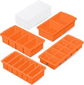Silicone Freezer Trays with Lid (4-Pack), 1-Cup, 2-Cup, 1/2-Cup & 2-Tbsp Silicone Freezer Molds, Stackable Soup Freezer Meal Prep Containers,Ice Cube Tray for Making Sauce,Smoothies,Yogurt Bites