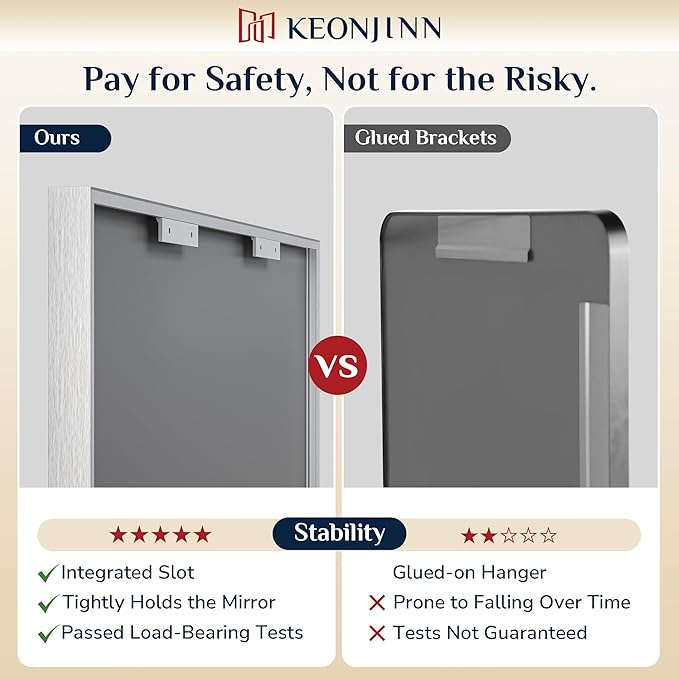 Keonjinn 72 x 36 in Brushed Nickel Mirror for Bathroom Sink, Rectangular Metal Framed Vanity Wall Mirror Square Corner Aluminum Alloy Modern Rectangle Silver Mirror for Over Sink(Horizontal/Vertical)