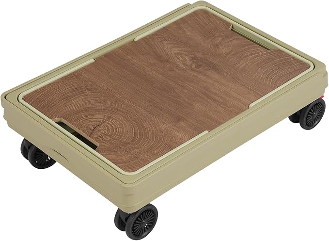 Collapsible Storage Carts, Movable Utility Cart, Camping Storage Bins, Multi-Functional Storage Trolley w/Wheels, Storage Handcart for Kitchen/Bedroom/Office for Books/Toy/Tools (Green)
