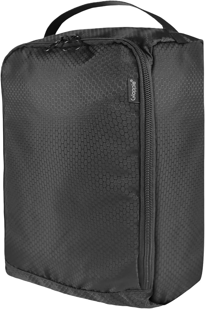 Gloppie Shoe Bags for Travel - Portable Shoes Storage Bag, Shoe Pouch, Shoe Packing Cubes for Men Women - Black