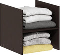 Furinno Cubicle H-Shelf Cube Insert, 2-Tier Cube Organizer, Black Oak | Shelf Dividers, Fits into Furinno Extra Thick Cubes, for Organizers and Storage (Does not fit IKEA Kallax Shelving)