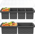 Silicone Freezer Trays with Lid for Soup, 1-Cup & 2-Cup Large Ice Cube Molds Food Storage Containers for Meal Prep, Freeze 500mL/250mL/125mL Portions – 2 Pack