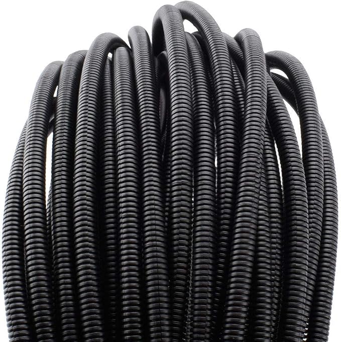 ZhiYo 100 FT 1/4" Wire Loom Split Tubing Auto Wire Conduit | Flexible Cover