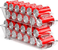 Sotfamily Stackable Soda Can Organizer for Pantry or Fridge, Holds 24 Cans | 1-Pack Space-Saving Drink Organizer for Fridge, Clear Pop can & Food can Dispenser/Holder/Storage/Container for Refrigerator