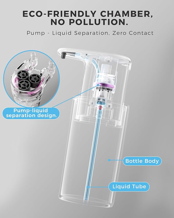 Automatic Liquid Soap Dispenser Touchless, 304 Stainless Steel Bottle Body | 16.2oz/480ml Rechargeable Dish Soap Dispenser, 3 Adjustable Liquid Levels, IPX7 Waterproof, for Kitchen Bathroom