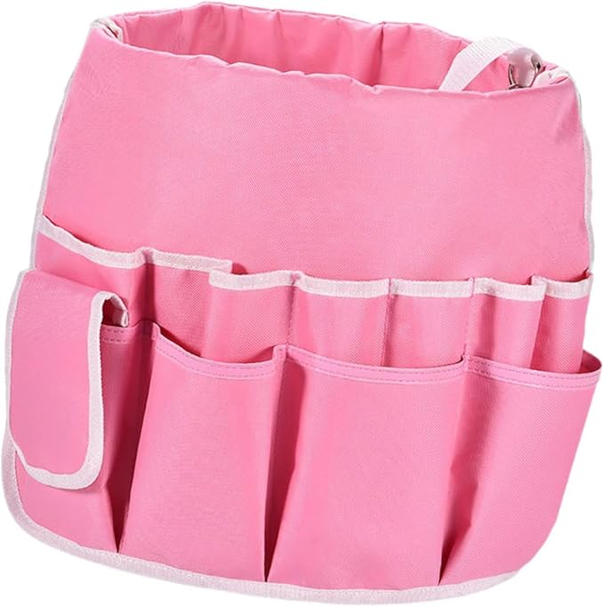 Gardening Tools Bucket Bag Tool Resistant Portable Gifts for Dad Bucket Tool Organizer for Garden Tools for Outdoor, Pink