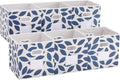 MAX Houser 6 Pack Foldable Fabric Storage Bins with Handles - Ideal for Closet Organization, Bedroom （Blue, 12"x12"x12"）
