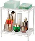 SINGAYE Small 2 Tier Shelves Wire Storage Shelving Adjustable Metal Shelf | Home Storage Small Rack Pantry Closet Unit for Laundry Room Organization Bathroom Kitchen
