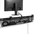 VIVO No Drill Clamp-on 36 inch Mesh Net Under Desk Cable Management Wire Organizer, Adjustable Home Office Standing Desk Cord Storage Sleeve, Black, DESK-AC36MH
