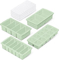 Silicone Freezer Trays with Lid (4-Pack), 1-Cup, 2-Cup, 1/2-Cup & 2-Tbsp Silicone Freezer Molds, Stackable Soup Freezer Meal Prep Containers,Ice Cube Tray for Making Sauce,Smoothies,Yogurt Bites