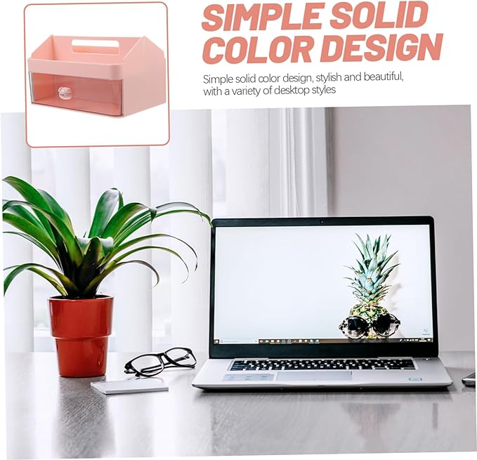 NUOBESTY Versatile Plastic Desktop Storage Organizer Type Storage Container Notebook Organizer for Desk Desk Accessories Aesthetic
