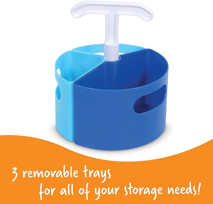 Learning Resources Create-a-Space Storage Mini Center Blue - Desk Caddy Organizer for Kids, Art Supplies Classroom Organizer, Homeschool Supply Organizers and Classroom Storage, Marker Holder | Desk Caddy Organizer for Kids, Art Supplies Classroom Orga...