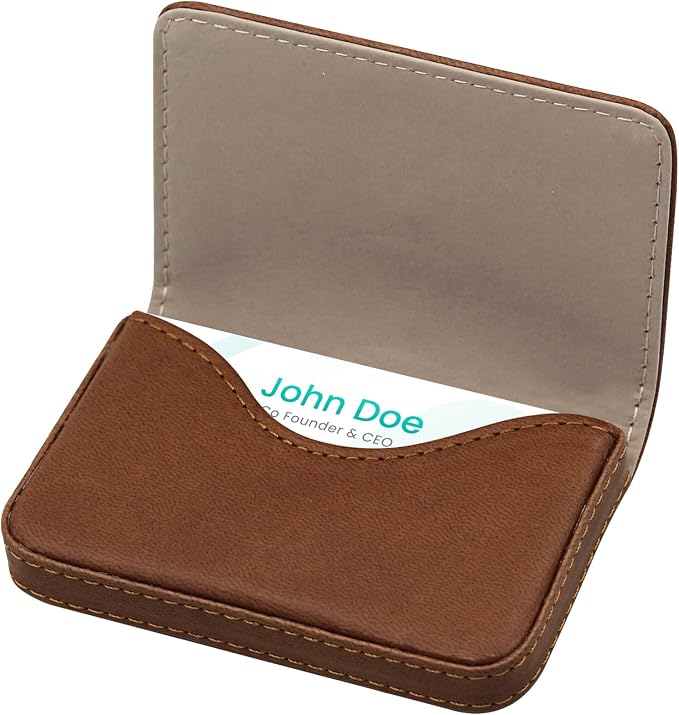 RFID Blocking Wallet - Minimalist Leather Business Credit Card Holder (A52-20)