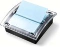 Mimorou 1 Pcs Pop up Sticky Notes Dispenser Sticky Note Holder Black Base Clear Top for 3 x 3 Inches Pad Holder for Acrylic Memo Organizer Fits Reminder School Office Home Store