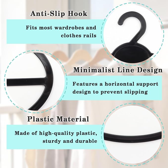 100pcs Scarf Hanger Belt Holder, Scarf Organizer for Closet Space Saving | Plastic Scarf Hangers for Closet Storage Holder, Hanging Scarf Holders for Closet, Belts Hanger forTies Headbands Clothing