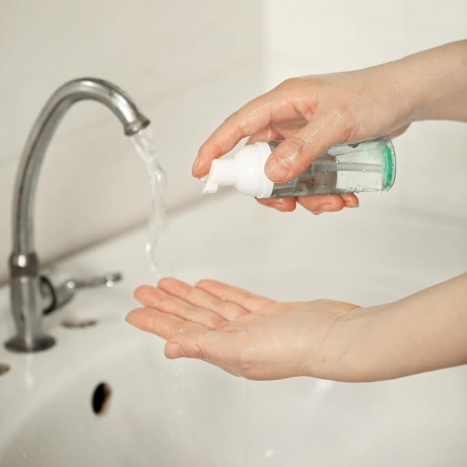 3 Pack Foam Pump Bottle Travel 60 ml/2 oz Small Size Mousse Foaming Soap Dispenser, Clear Plastic Foam Soap Dispenser Mini Empty Refillable Pump Containers(Mixed Color)