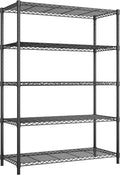 REIBII 72''H Metal shelving 5 Tire Storage Shelves for Garage Shelving Adjustable Wire Shelving Rack Heavy Duty Shelving Unit for Kitchen, Pantry, Laundry Room, Garage, Commercial, 72''H X36''W X14''D