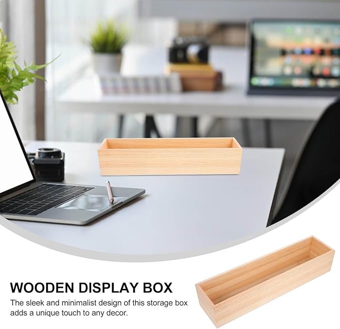 Wooden Storage Box Without Lid Decorative Centerpiece Organizer for Home Table Sleek Minimalist Design for Sundries and Jewelry Fine Wood Construction