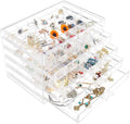 Ptaedex Jewelry Organizers and Storage, Acrylic Jewelry Box with 5 Drawers | Clear Jewelry Storage Box, Large Capacity Jewelry Holder for Rings, Earrings, Necklaces, Beads, Brooches, Hair Accessories