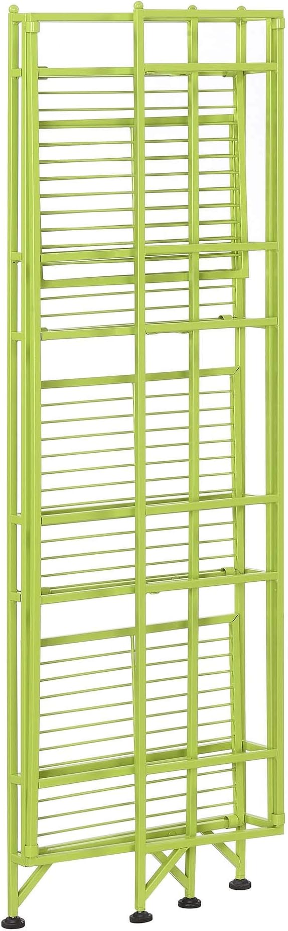 Convenience Concepts Xtra Storage 4-Tier Folding Metal Shelf, Lime