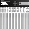 EVEO Cable Hider Wall 306” - Cable Raceway Cord Hider - Wire Covers for Cords on Wall, Cord Cover, Wall Cable Hider, Cable Concealer, Wire Hiders for TV on Wall - 20X (L16 W0.95 H0.5) - Medium | Grey