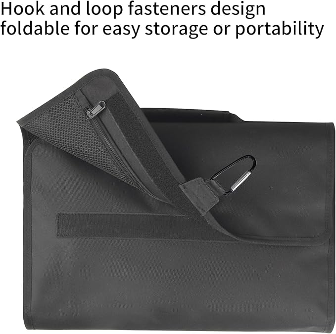 Hang Storage Bag for Vacuum Cleaner Tool Accessories Vacuum Attachments Travel Carrying Protective Bag Wall Hanging Organizer for Airwrap Styler（Black）