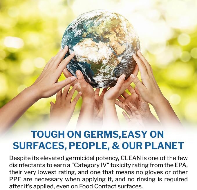 PermaSafe CLEAN 1-Step Disinfectant, Deodorizer & All-Purpose Cleaner; Soft, Hard & Food Surface Sanitizer; Kills 99.9% of Bacteria, Viruses, Molds - Child, Pet, Planet & All Surface Safe (1 gal)