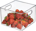 iDesign Pantry Storage Bin with Handles | Clear, For Kitchen Cabinets or Fridge, Made in USA