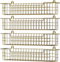 Spice Rack, 4-Pack Seasoning Organizer Wall Mount for Kitchen Storage Organization, Spice Holder Shelf Saving Space for Cabinet, RV, Pantry, Gold
