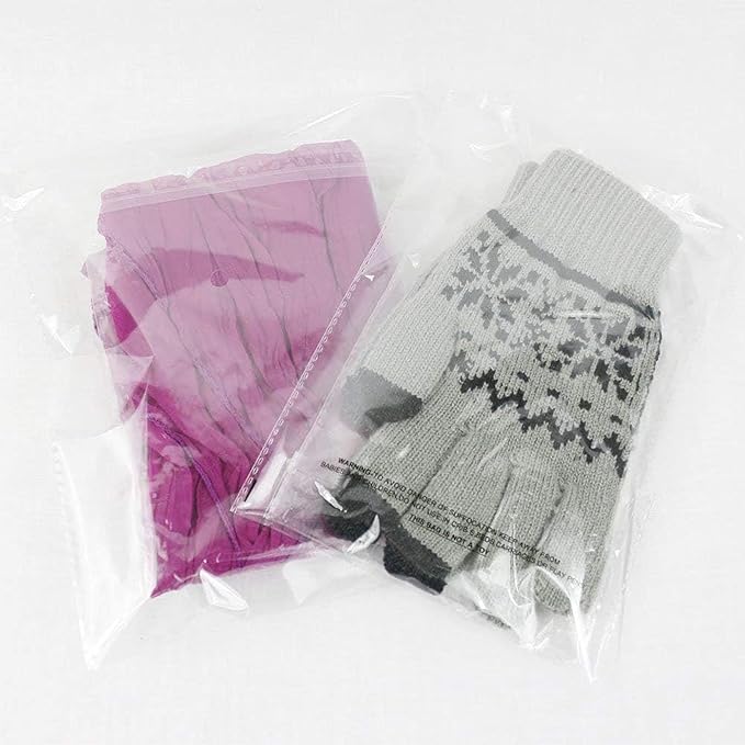 The Elixir Packaging 400 Count 11 x 14 Clear Poly Bag with Suffocation Warning Reclesable Transparent Plastic Tote Backpack Mailer Bag, Food Grade Material, 1.5 Mil Thickness