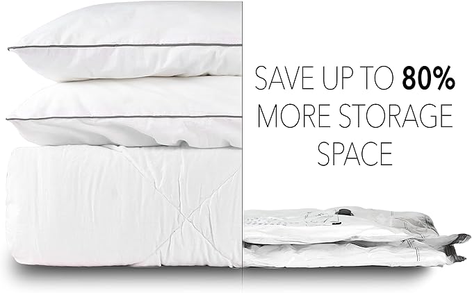SpaceAid Jumbo Vacuum Storage Bags, Space Saver Sealer Compression Bags for Comforters, Blankets, Pillows, Bedding, Clothes (X-Large 3 Pack)