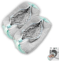 2Pcs Gray Laundry Shoe Washing Bag for Washing Machine, Reusable Anti-Deformation Design for Sneakers and Footwear